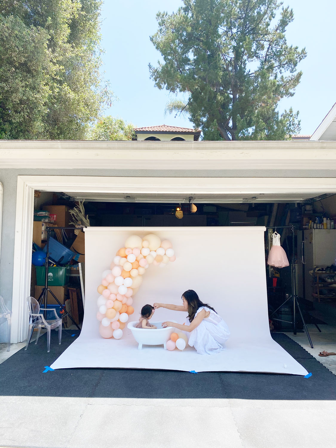 Most of my sets are now available for outdoor studio photography for children! These sets are set up in my driveway, allowing us to achieve the indoor studio look with the safety of being outdoors...and staying 6 feet apart! I like to call them garage sessions... #outdoorphotography