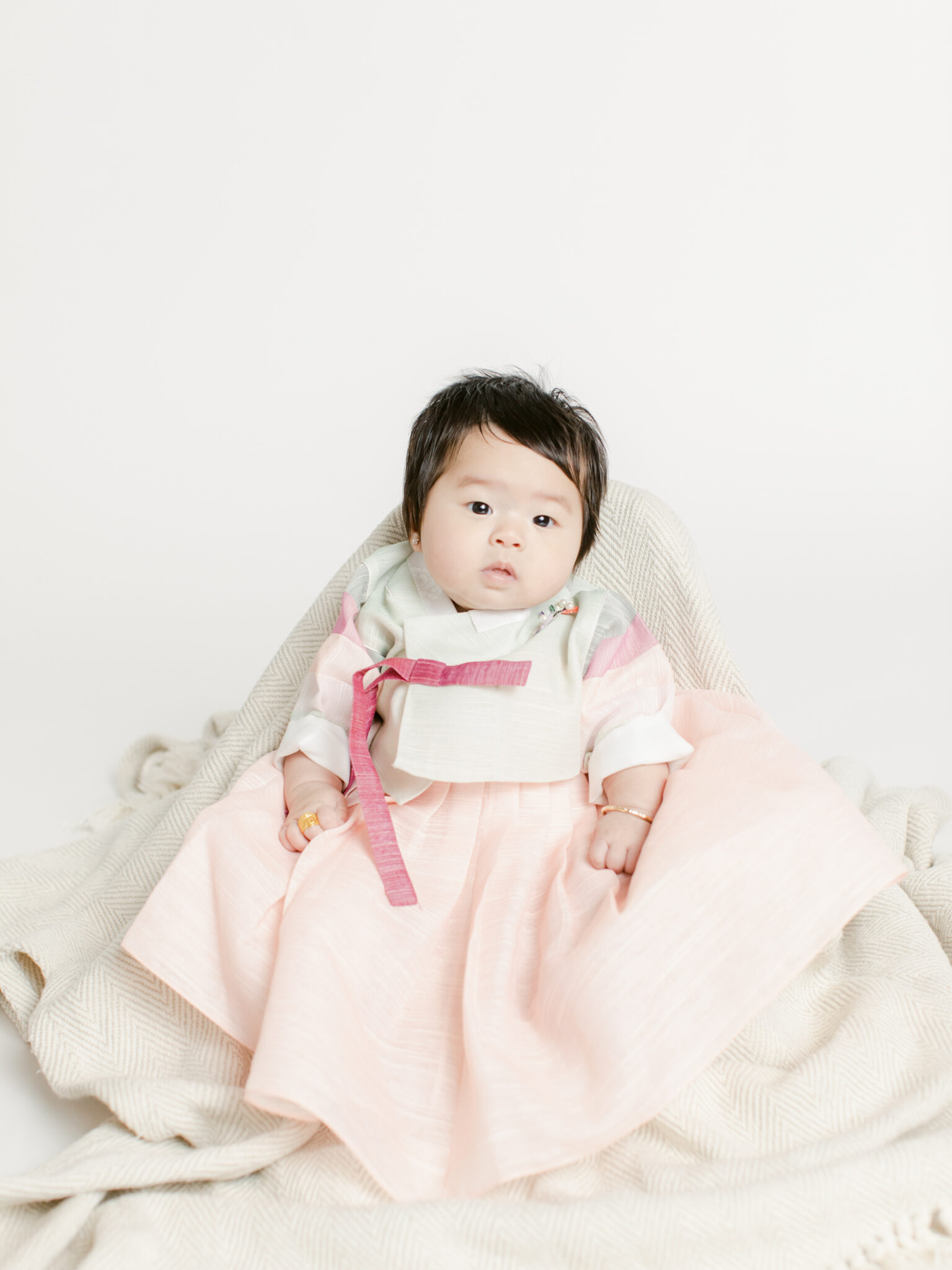 100 Day Old Baby Girl Photoshoot - Caroline Tran Photography